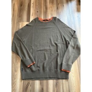 Sean John Men's XXL Sweater Brown Orange Cotton Casual